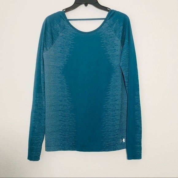 Under Armour Women's Teal Vanish Seamless Long Sleeve Top Sweat Wicking Size M - Picture 3 of 11